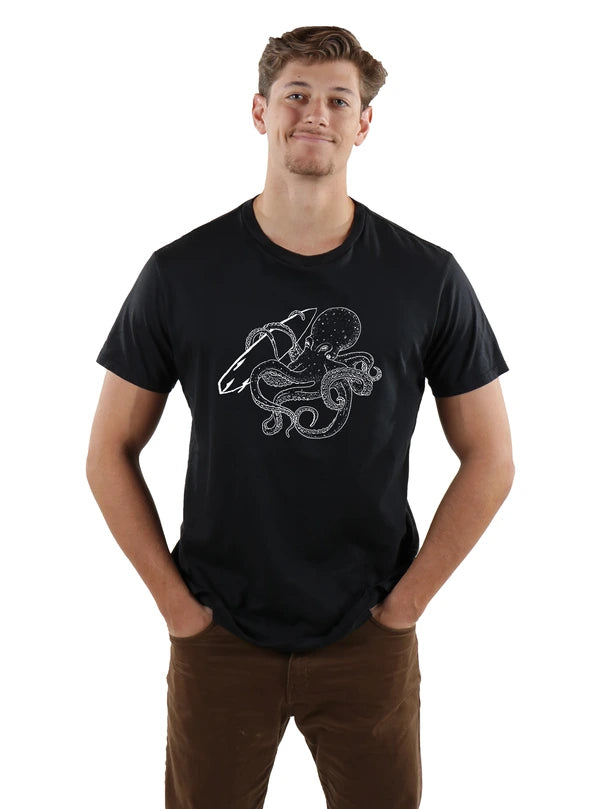 Octopus – Black Shirt Crew Neck
