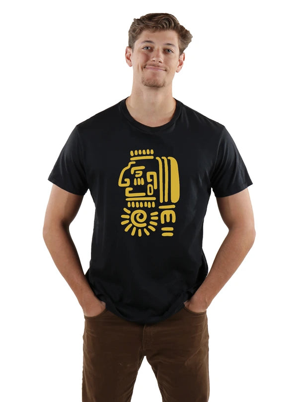 Hiero Head Black Crew Neck Tee