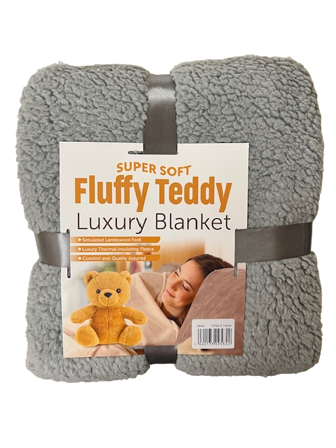 Teddy Fleece Blanket – Super Soft Luxury Throw (150 × 200cm, 5 Colours)