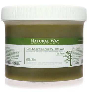 Natural Way Hard Wax – Face & Body Tea Tree Formula Microwaveable