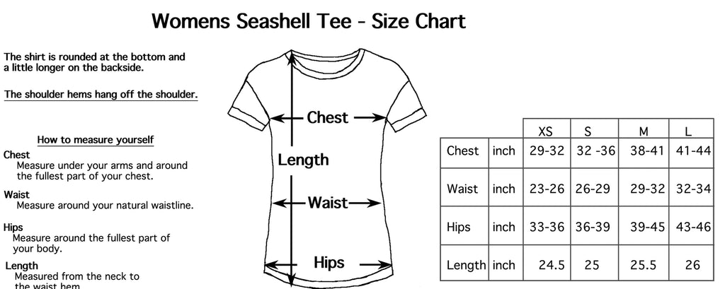 Women’s Surfboard Seashell Tee
